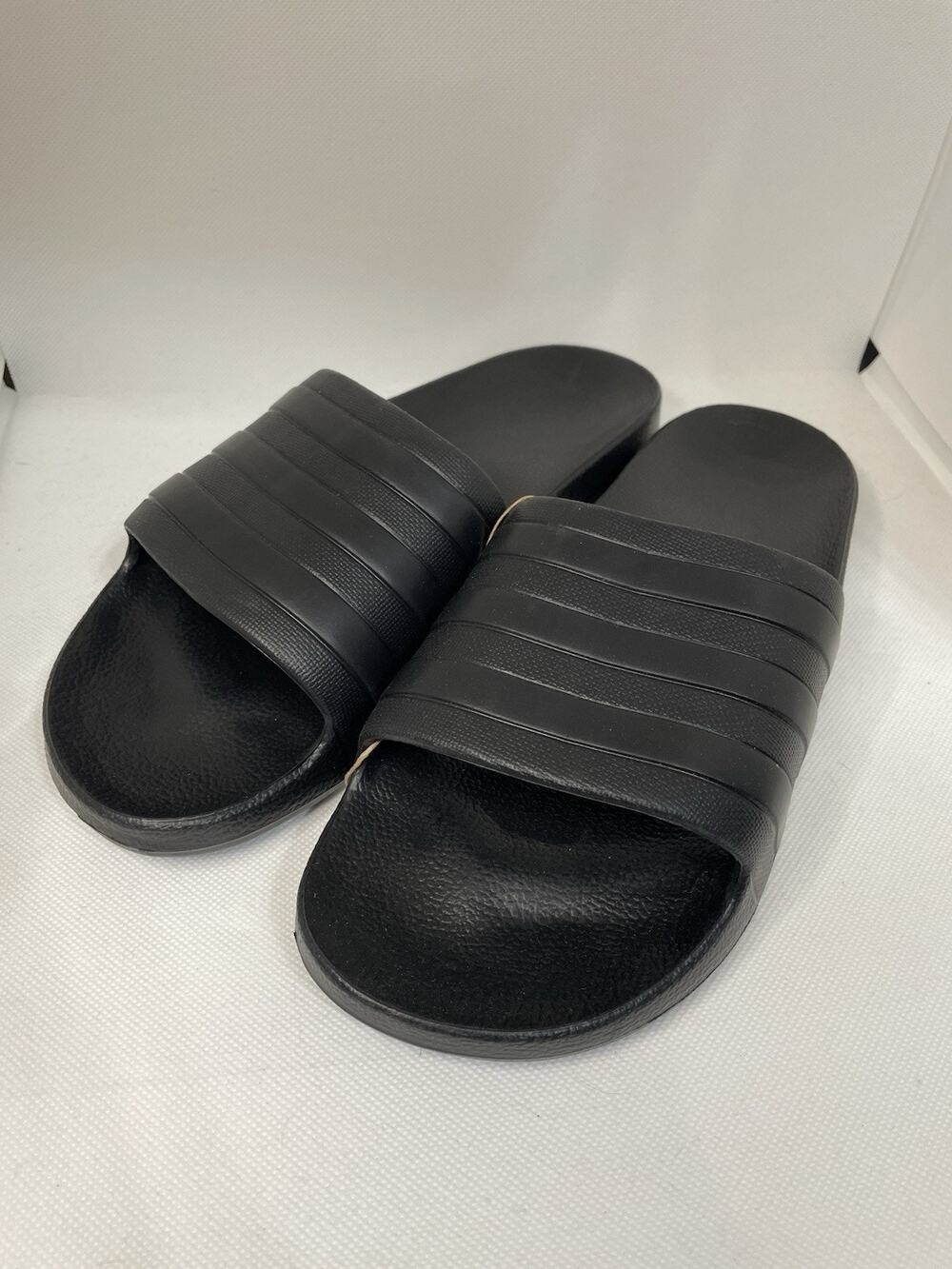 Adidas Adilette Aqua Slides - Brand New - Mens 11/Womens 12 Blk/Blk/Blk